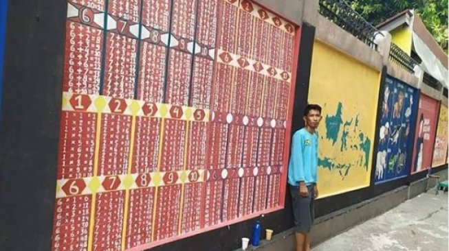 Sangat Berfaedah, Coretan-Coretan Di Dinding Mendadak Jadi Tempat Belajar